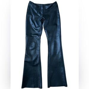 bebe 100% Black Leather Pants